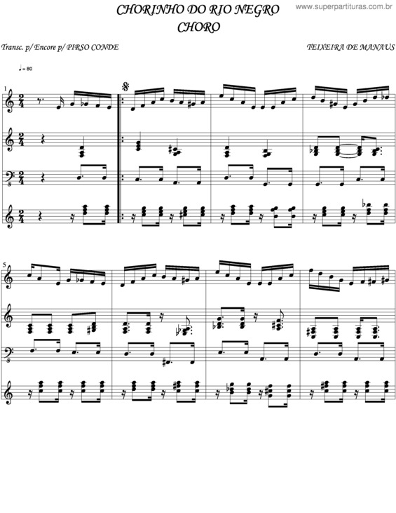 Partitura da música Chorinho Do Rio Negro v.2
