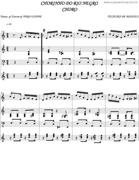 Partitura da música Chorinho Do Rio Negro v.2