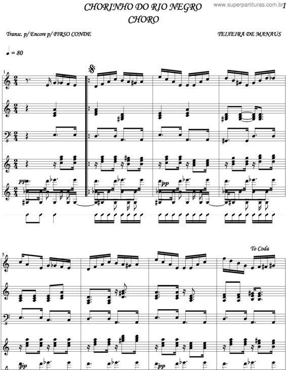 Partitura da música Chorinho Do Rio Negro v.3