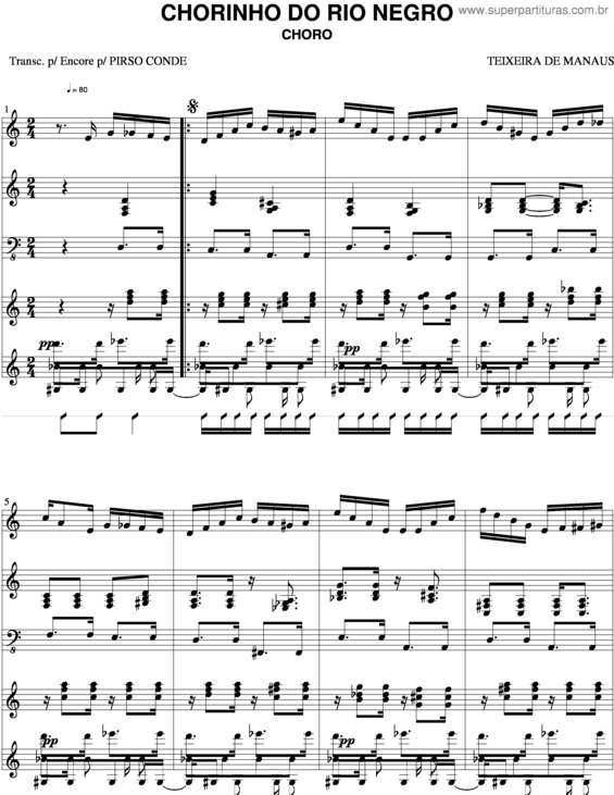 Partitura da música Chorinho Do Rio Negro v.4