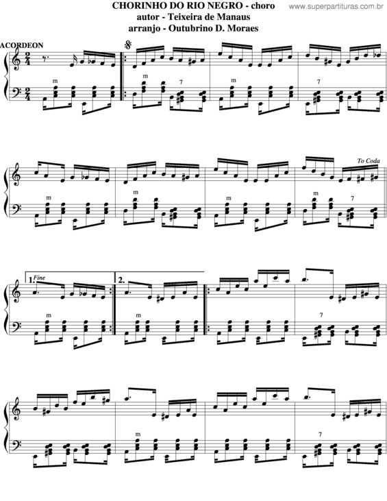 Partitura da música Chorinho Do Rio Negro v.5