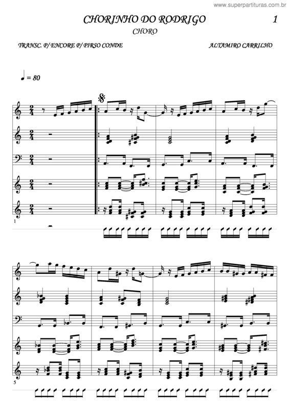 Partitura da música Chorinho Do Rodrigo v.3