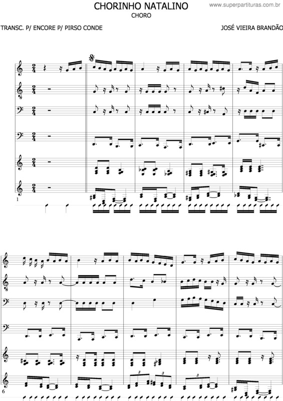 Partitura da música Chorinho Natalino v.4