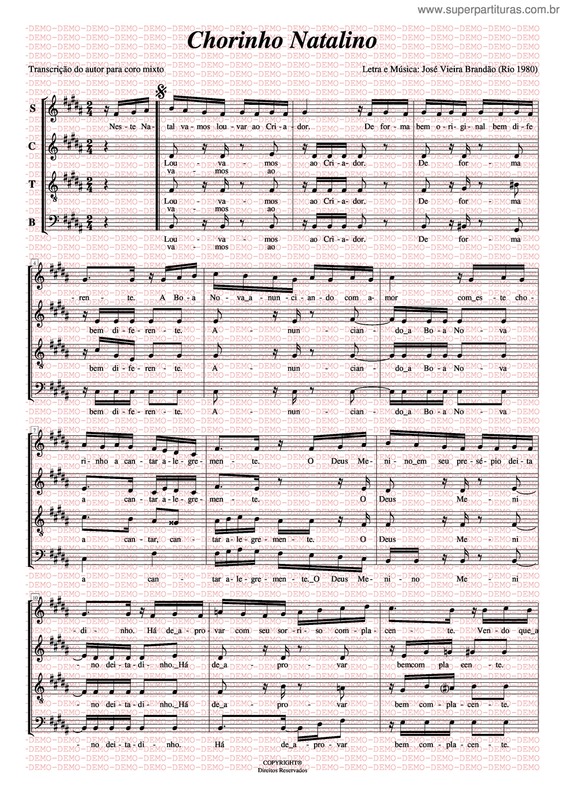 Partitura da música Chorinho Natalino v.5