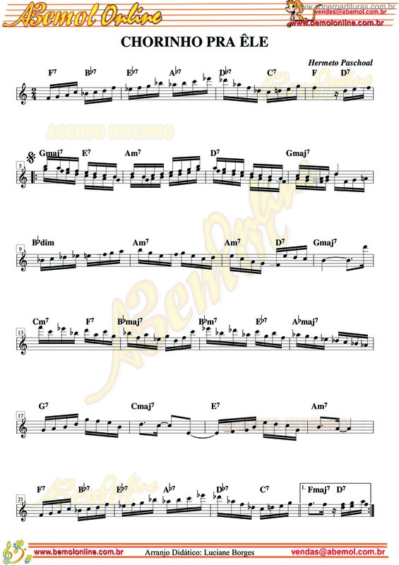 Partitura da música Chorinho Pra Ele v.5