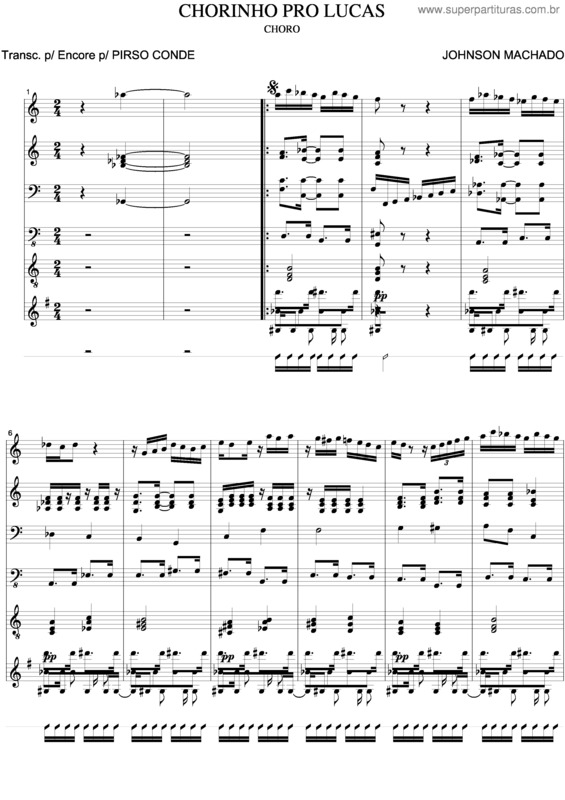 Partitura da música Chorinho Pro Lucas v.2