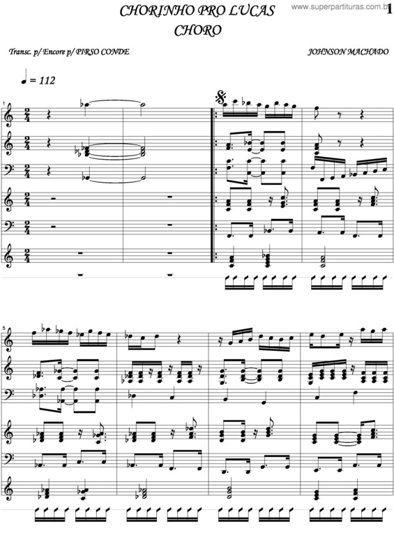 Partitura da música Chorinho Pro Lucas v.3