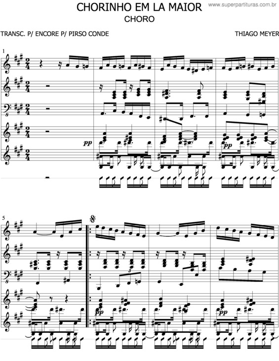 Partitura da música Chorinho v.5