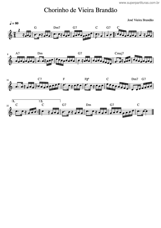 Partitura da música Chorinho_De_Vieira_Brandão