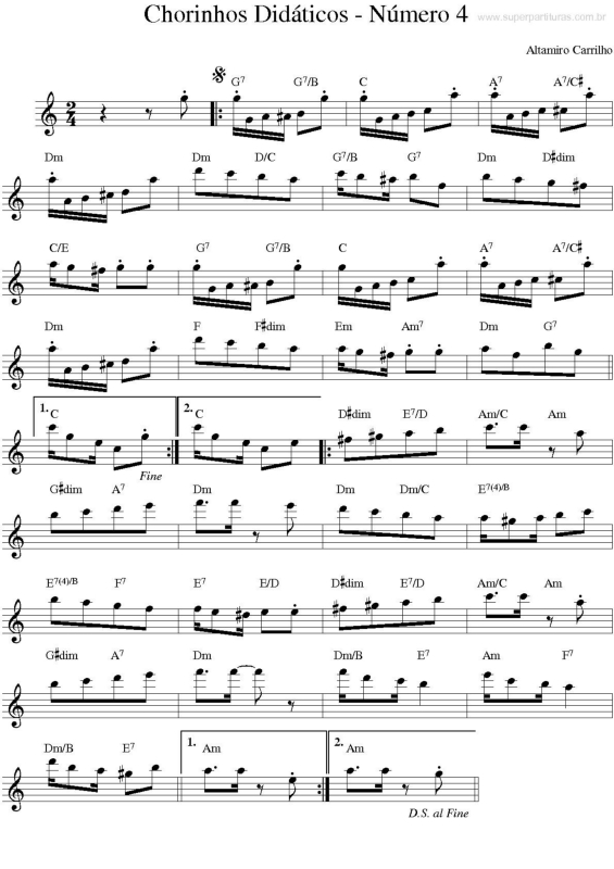 Partitura da música Chorinhos Didáticos 4