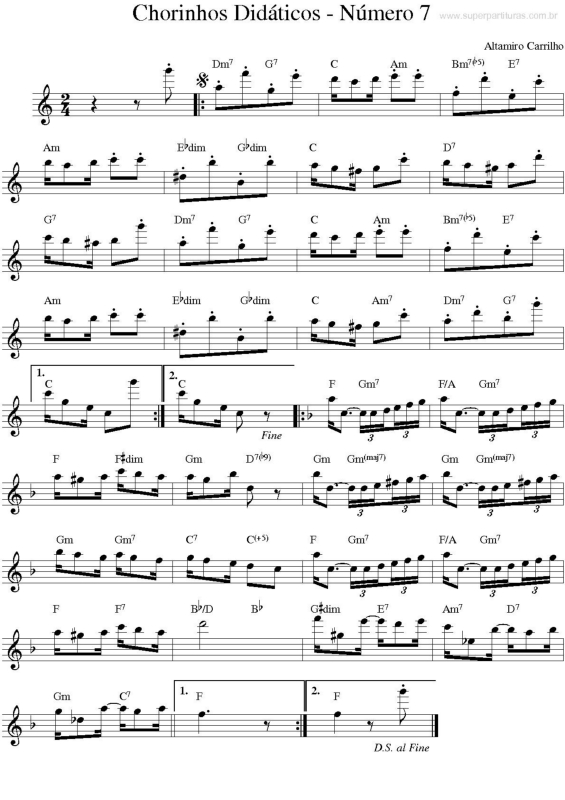 Partitura da música Chorinhos Didáticos 7