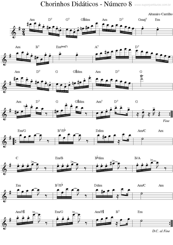 Partitura da música Chorinhos Didáticos 8