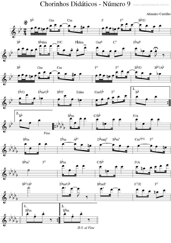 Partitura da música Chorinhos Didáticos 9