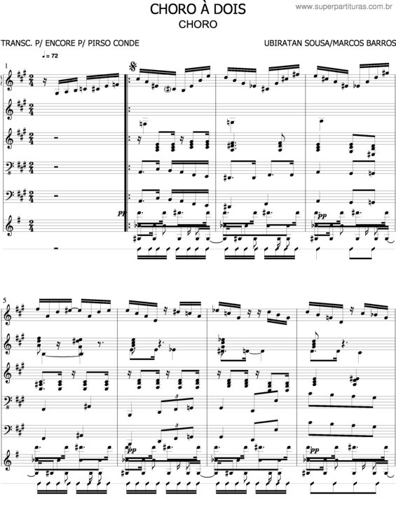 Partitura da música Choro À Dois v.2