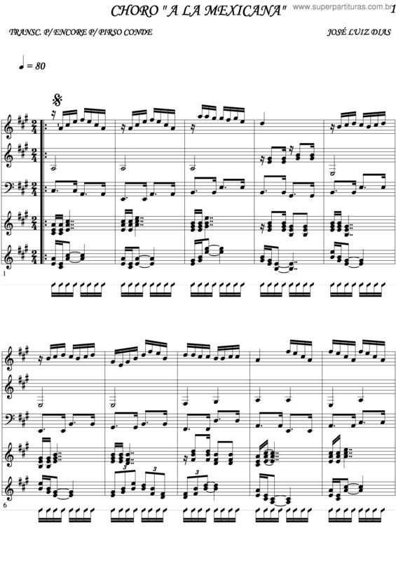 Partitura da música Choro A La Mexicana v.3