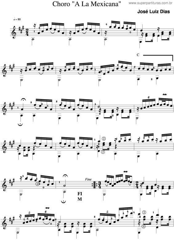 Partitura da música Choro A La Mexicana