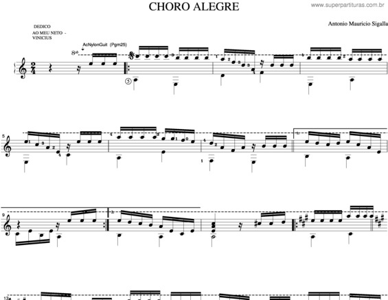 Partitura da música Choro Alegre v.2
