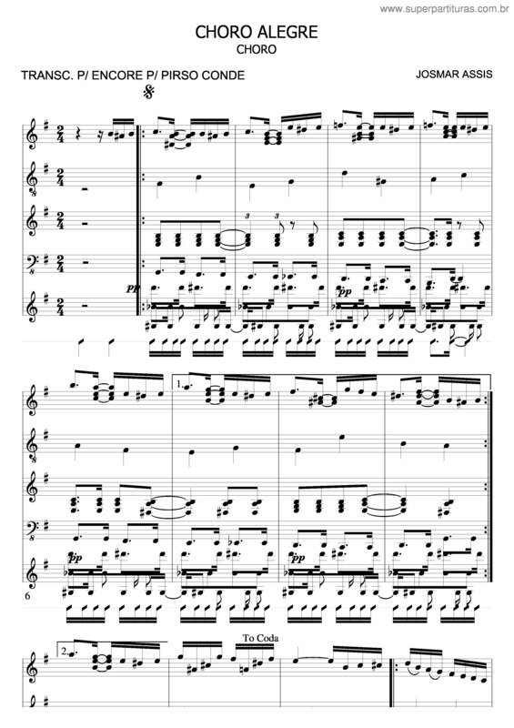 Partitura da música Choro Alegre v.3