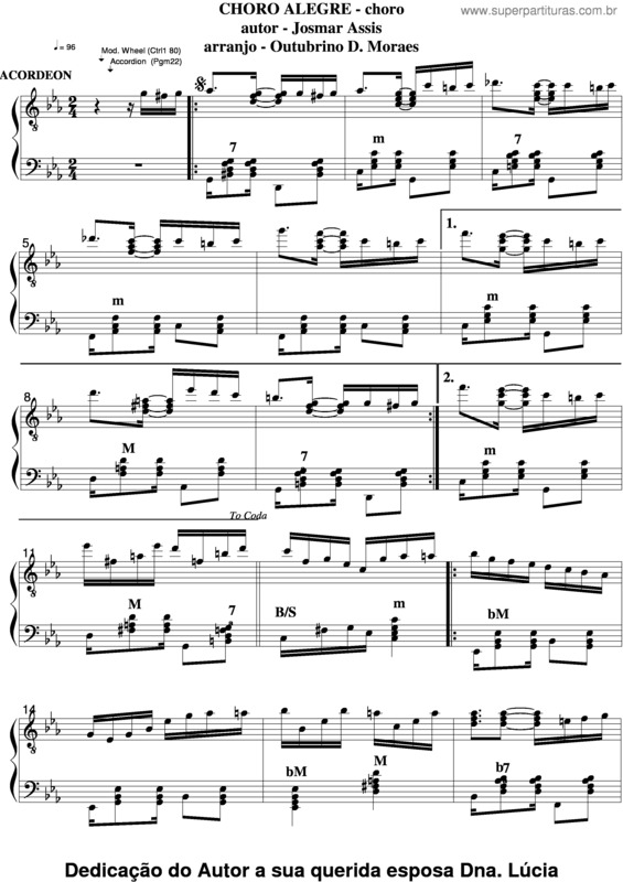 Partitura da música Choro Alegre v.4