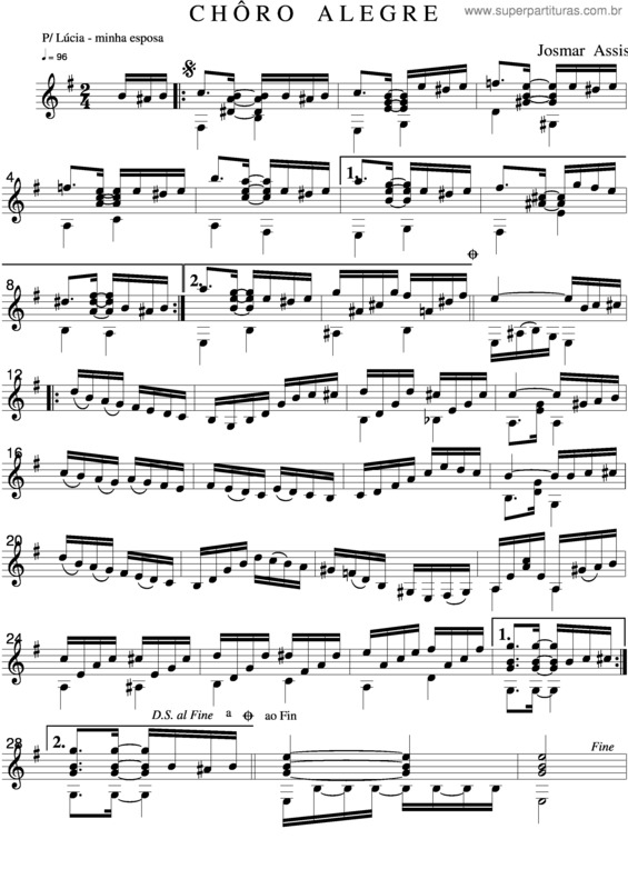 Partitura da música Choro Alegre