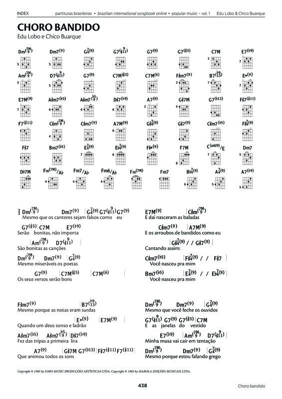 Partitura da música Choro Bandido v.3