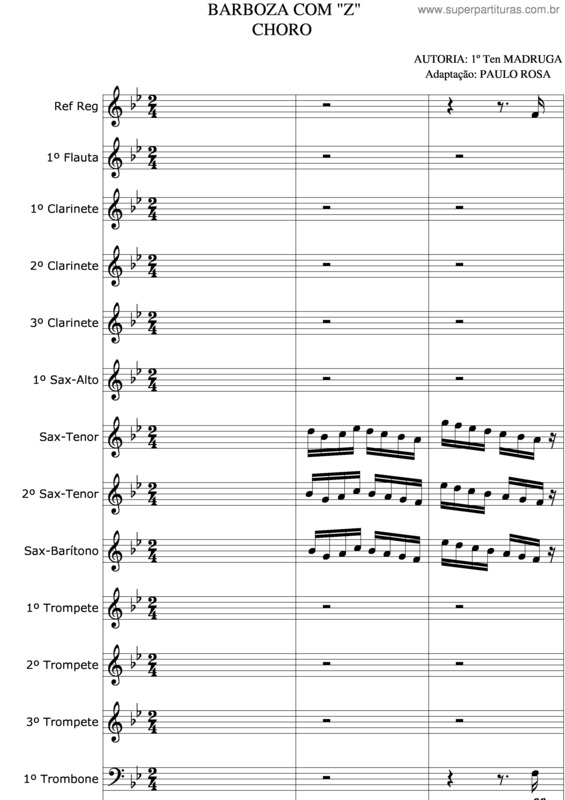 Partitura da música Choro Barboza Com Z