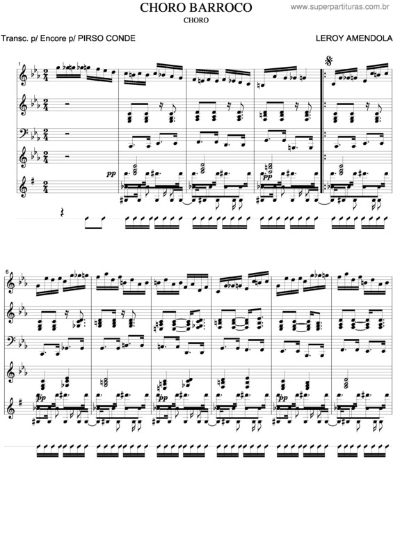 Partitura da música Choro Barroco v.2