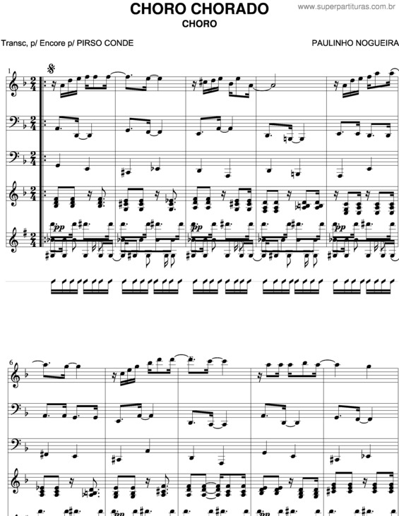 Partitura da música Choro Chorado v.3