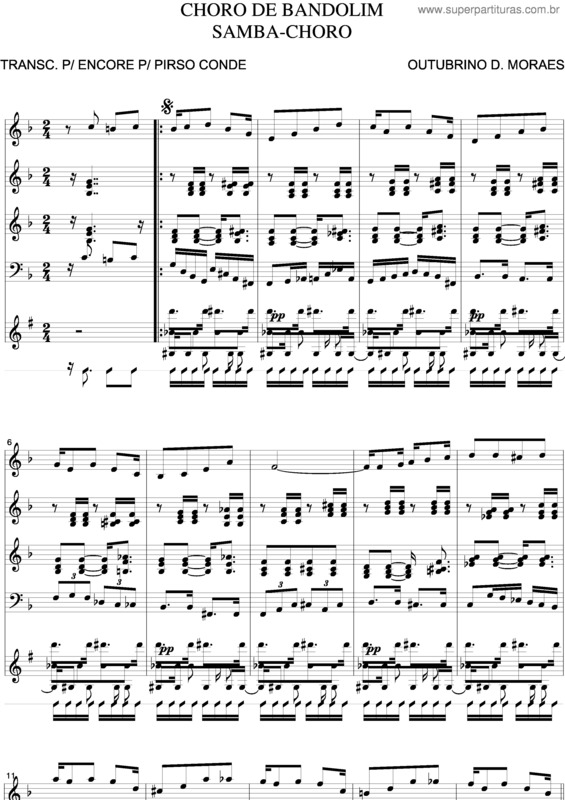 Partitura da música Choro De Bandolim v.2