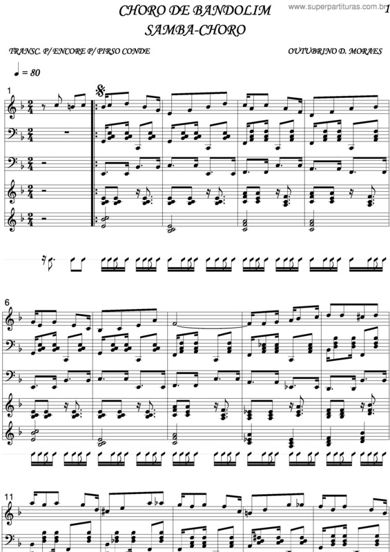 Partitura da música Choro De Bandolim v.3