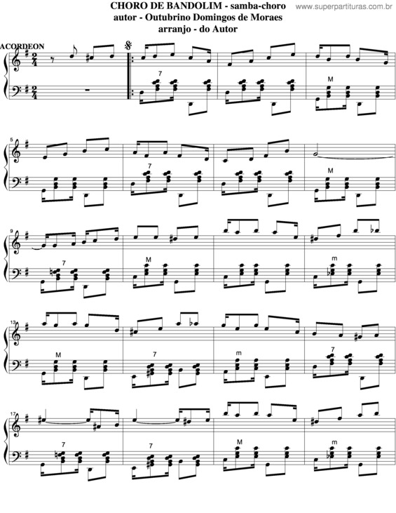 Partitura da música Choro De Bandolim v.4