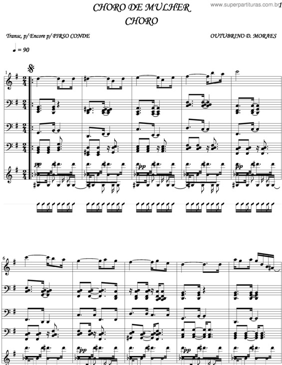 Partitura da música Choro De Mulher v.3