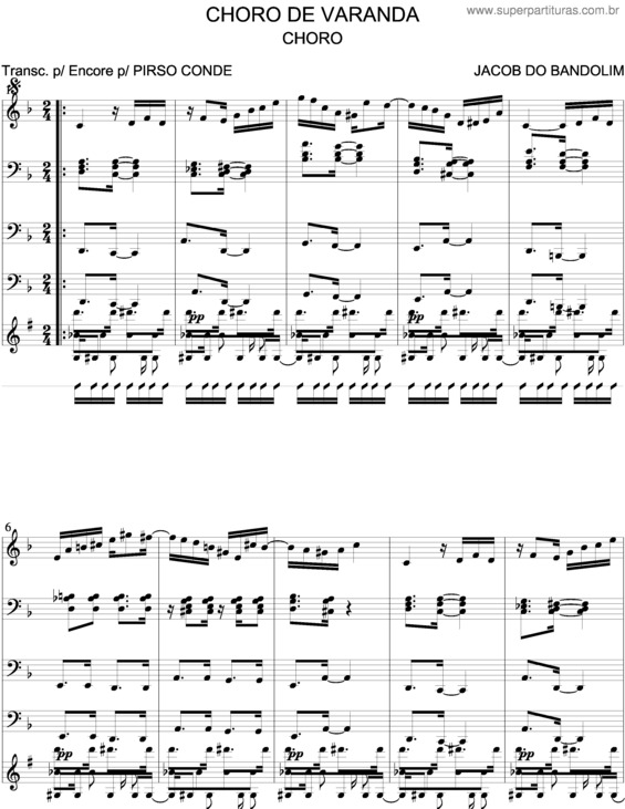 Partitura da música Choro De Varanda v.3