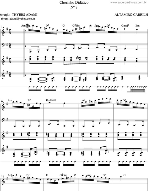 Partitura da música Choro Didático v.10
