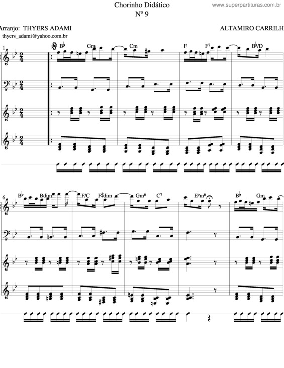 Partitura da música Choro Didático v.11