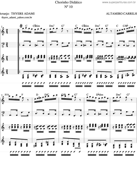 Partitura da música Choro Didático v.12