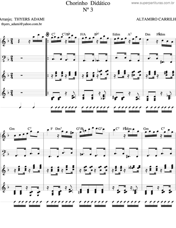 Partitura da música Choro Didático v.3