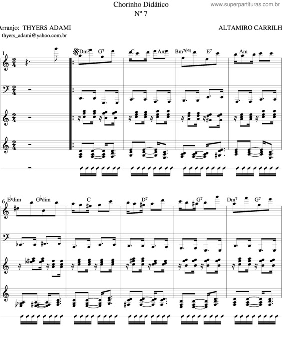Partitura da música Choro Didático v.8