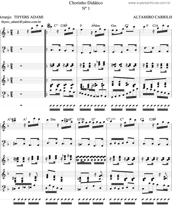 Partitura da música Choro Didático