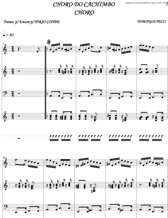 Partitura da música Choro Do Cachimbo v.3