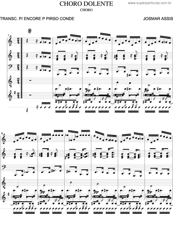 Partitura da música Choro Dolente v.2