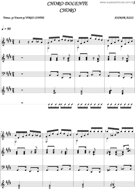 Partitura da música Choro Dolente v.3