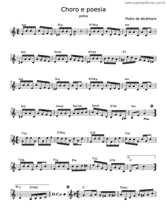 Partitura da música Choro E Poesia v.4