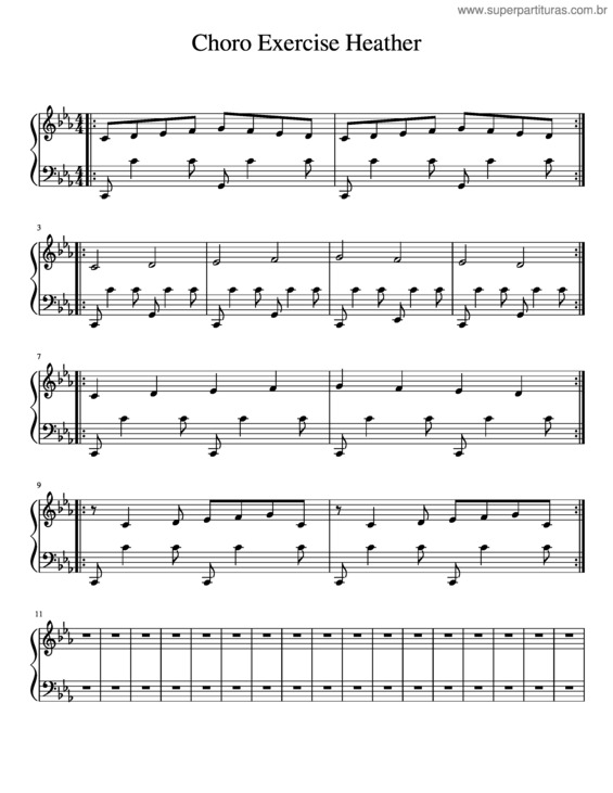 Partitura da música Choro Exercise Heather