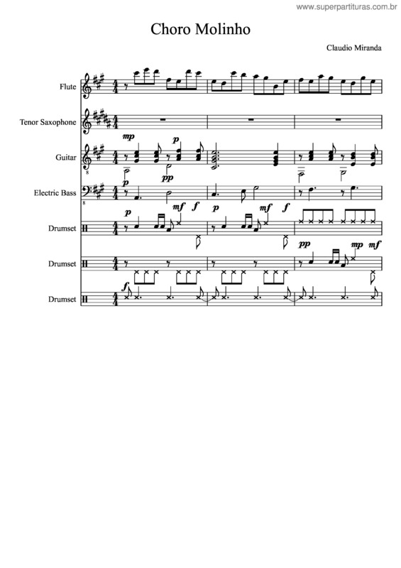 Partitura da música Choro Molinho