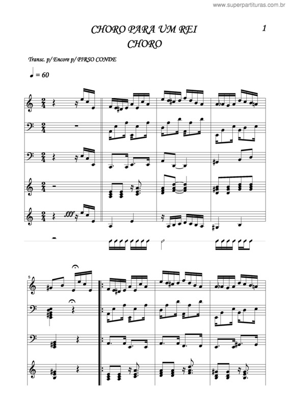 Partitura da música Choro Para Um Rei v.2