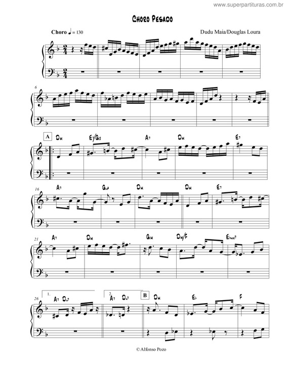 Partitura da música Choro Pesado