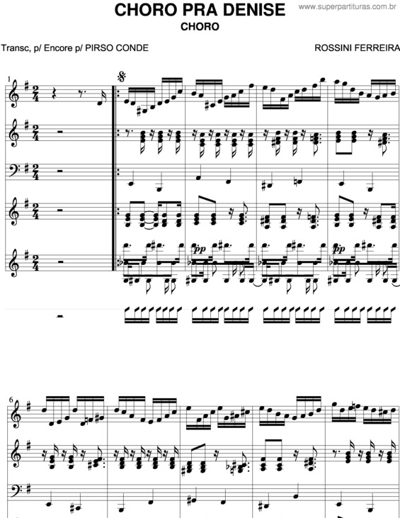 Partitura da música Choro Pra Denise v.2