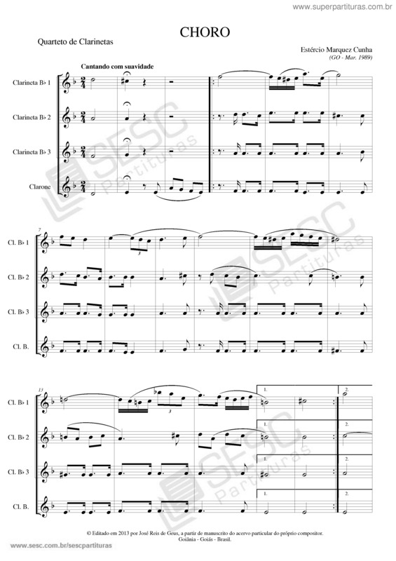 Partitura da música Choro v.2