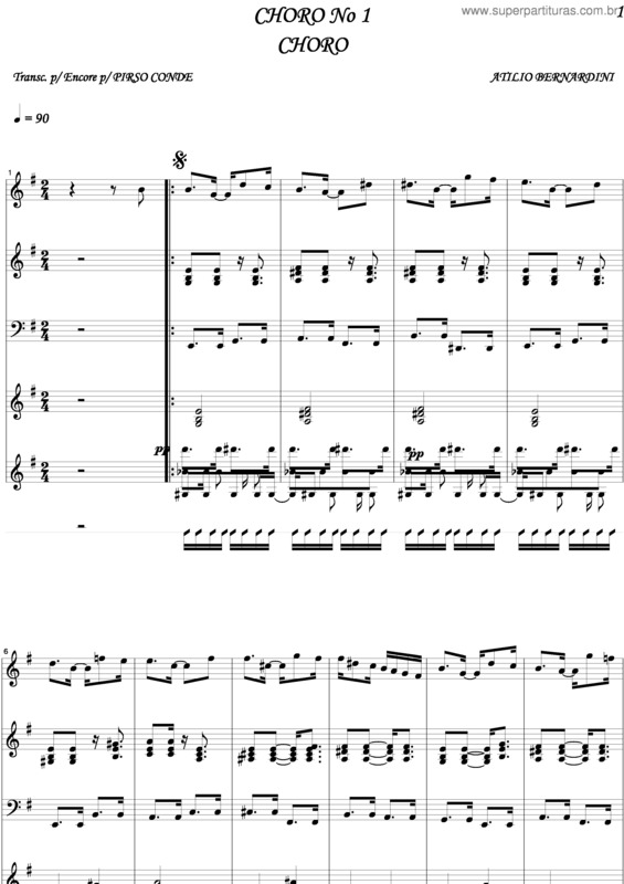 Partitura da música Choro v.24